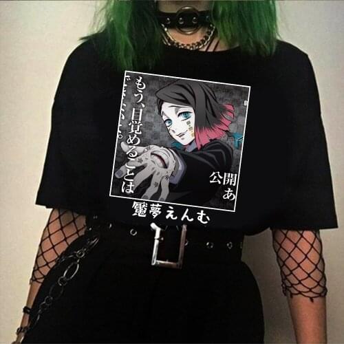 2021 Demon Slayer T Shirt Anime Enmu Short Sleeve O Neck T-Shirt Tops Male