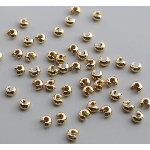3/4mm 20pcs Vacuum plating gold Positioning buckle rope buckle Chain Leather Rope Closure end closure for making jewelry