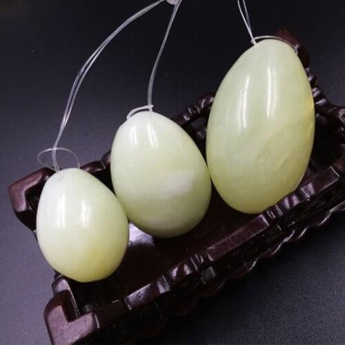 3 Pcs Natural Jade Kegel Balls Exerciser Massage Women Tightening Vaginal Muscles Pelvic Floor Exercise Kegel Eggs Yoni Egg DFA