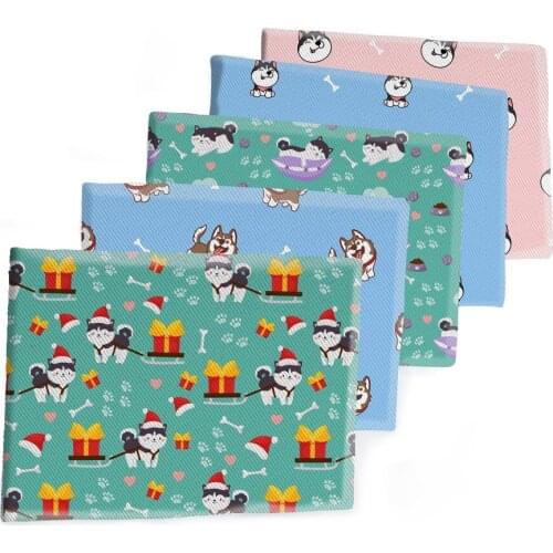 50*145CM Cute Cartoon Dog Fabric Printed Polyester Cotton Twill Fabric Patchwor Printed