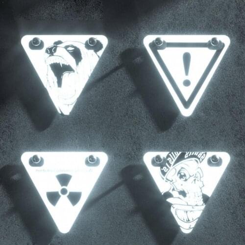 Helmet Accessory Super Bright Reflective Stickers Safety Outdoor Mark Cycling Warning Safety Motorcycle Strollers Magnetic O4V6