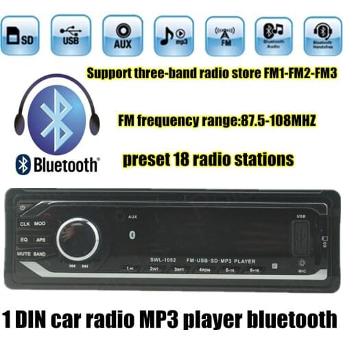 Best selling Car radio Car Audio Stereo 12V Player Bluetooth AUX-IN MP3 FM USB 1 Din With Remote Control For Car Radio