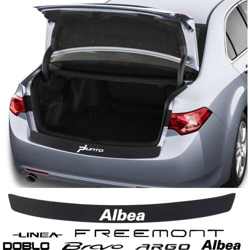 Car Stickers Carbon Fiber Trunk Decal For Fiat 500 ABARTH Albea ARGO Bravo CRONOS DOBLO DUCATO Idea car Accessories