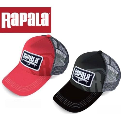 Rapala Red Black Color High Quality Fishing Cap High Quality Adjustable Washed Cotton Baseball Golf Cap Outdoor Sports