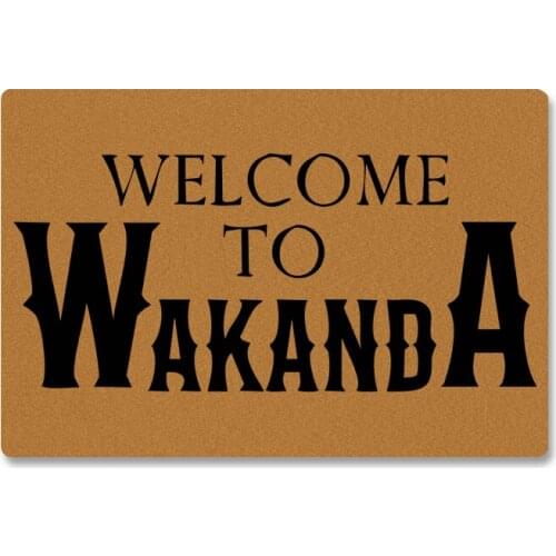 Door Mat Welcome To Wakanda Entrance Floor Mat Funny Doormat Door Mat Decorative Indoor Outdoor Doormat Anti-slip