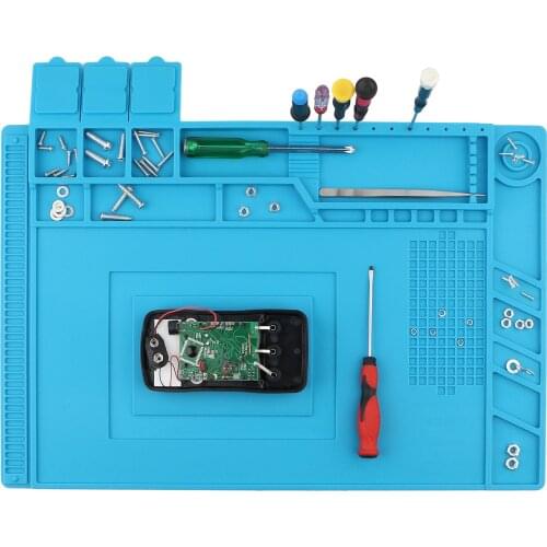 7 mm Thickness Electric Soldering Iron Station Anti-Static Magnetic Heat Insulation Silicone Repair Mat Phone Heat Resistant Pad