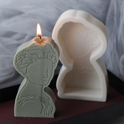 Art Portrait Mold Candle Making Mould Diy Crystal Gypsum Resin Silicone Mold Candle Making Wax Plaster Mould Handmade