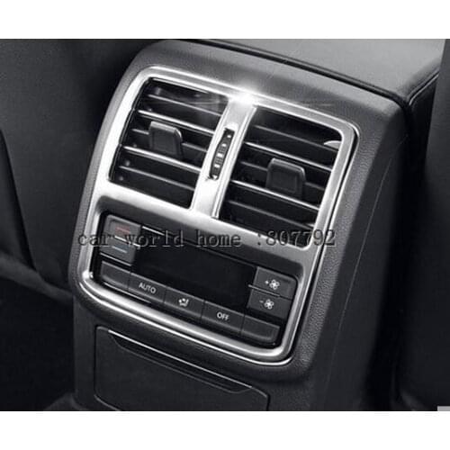 Chrome ABS Armrest Box Rear Air condition AC vent outlet cover trim 1pcs for volkswagen passat B8 2017 2018