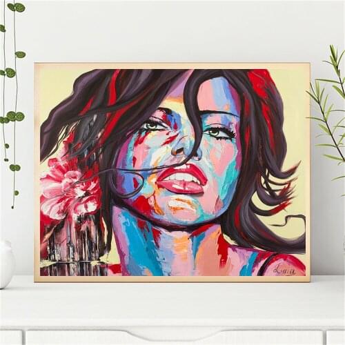 Colorful Girl Posters And Prints Graffiti Woman Pictures For Home Canvas Painting Wall Art For Living Room Decoration No Framed