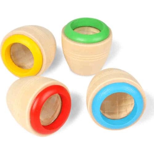 Childrens classic wooden toys kids magical wood kaleidoscope freeshipping