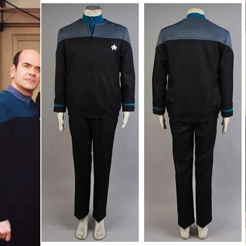 Star Cosplay Trek NEM Duty Uniform Cosplay Costume Red Blue Yellow Jacket Shirt Badge Halloween Carnival Costumes For Adult Men