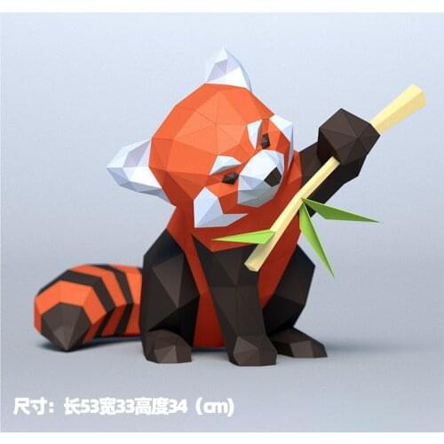 Creative DIY 3D Model Wall Fox Wolf Decoration Manual Creative Wall Hanging Puzzl Toys Gift Animal Paper Model Art Ornaments