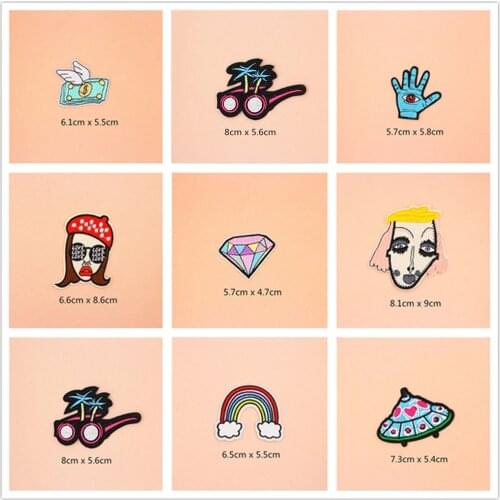 Airship Cartoon Patches Cap Shoe Iron On Embroidered Appliques DIY Apparel Accessories Patch For Clothing Fabric Badges BU143