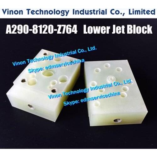A290-8120-Z764 edm Lower Jet Block for Fanuc iD,iE,CiA,C400iA,C600iA series. Fanuc edm wear parts A290.8120.Z764,A2908120Z764