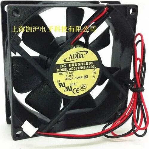 ADDA AD0812HB-A70GL 8025 8CM DC 12V 0.25A 2 Balls bearing For Case carbinet cpu server