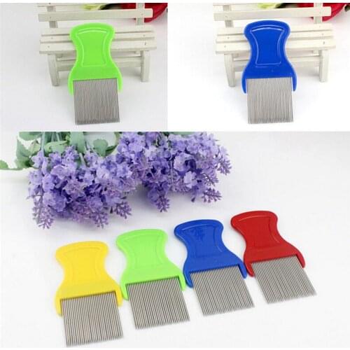 Popular Hair Lice Pet Flea Egg Dirt Dust Remover Steel Tooth Comb Health Brush
