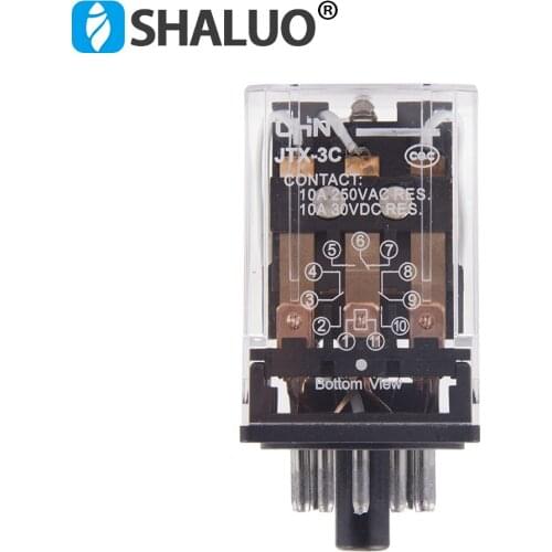 JTX3C Power Relay 10A 110VAC Coil voltage 28VDC general purpose thermal relay 11 pin mini relay holder relay module JTX-3C