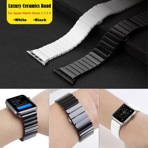 Band For Apple Watch Band 38mm 42mm Ceramic Luxury Replacement Bracelet Watch Band Strap For Apple Watch iWatch Series 1 2 3 4
