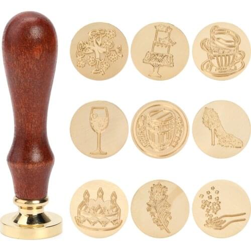 Vintage DIY Plants Pattern Seal Stamp Handcraft Decor Antique Sealing Wax Craft Post Decor for Scrapbooking Diary Photo Album