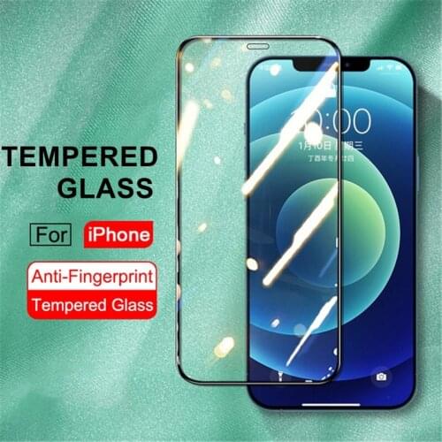 Full Cover Curved Tempered Glass On For iPhone 12 11 Pro MAX Mini XS X XR 7 8 Plus Screen Protector HD Protective Film