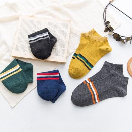 1 Pair Men Socks Cotton Short Invisible Breathable Socks New Arrival Spring Summer Striped High Quality Mens Socks Fashion