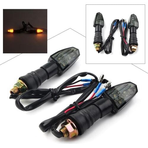 1 Pair Amber Motorcycle LED Turn Signal Indicator Light Blinker Lamp Bike Universal