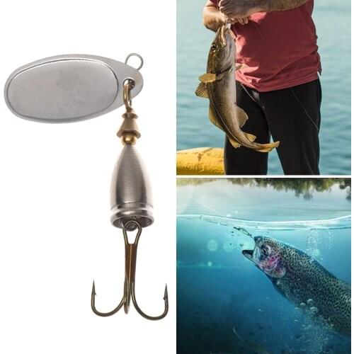 1PC Durable High Carbon Steel Hooks Hard Metal Spoon Trolling Blade Sequins Spinner Bait Wobbler Fishing Lure Tackles Sets 6.5cm