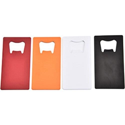 100pcs Wallet Size Stainless Steel Opener 4 Colors Credit Card Beer Bottle Opener Business Card Bottle Openers