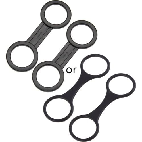 OOTDTY 2 Pcs Scuba Diving Silicone Snorkel Mask Strap Keeper Universal Plastic Clip Snorkel Holder Retainer Snorkeling Parts