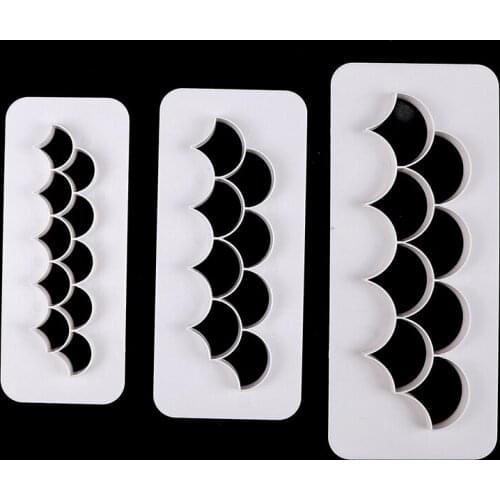 3 Pcs Cake Decorating Tools Baking Fish Scale Shape Geometry Fondant Cookie Cuttter Cake Mold Fondant Mold Fondant