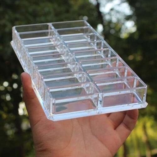 Acrylic Eyeshadow Blusher Makeup Organizer 16 Space Cosmetic Cream Storage Case Holder Display Shelf Makeup Arrangement Box