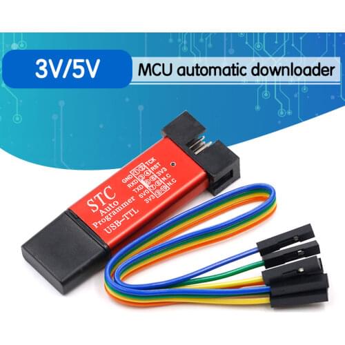 Automatic MCU STC 51 Microcontroller Downloader Auto Programmer / 3.3V 5V Universal / Dual Voltage USB to TTL DownLoad Cable