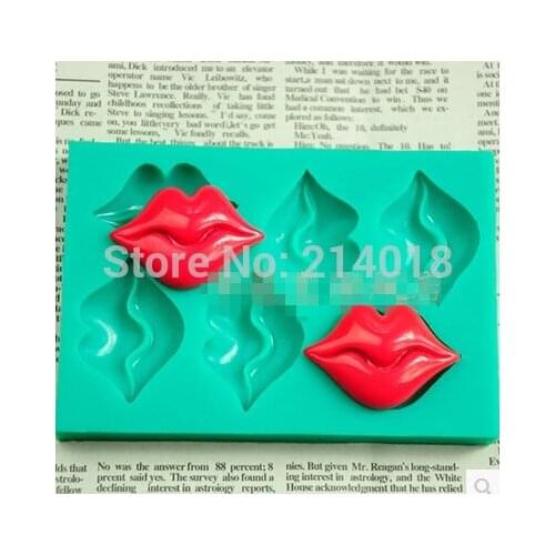 Freeshipping Valentines Day sexy lips lips food grade chocolate mold silicone fondant Cake decoration mold wholesale