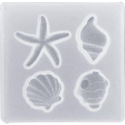 DIY Crafts Mould Crystal UV Epoxy Shell Starfish Mold Handmade Pendant Silicone Molds C1FE