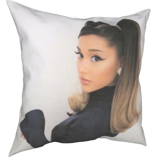 Double ponytail Ariana Grande decorative cushion cover sexy beauty 45cm linen pillow residential culture