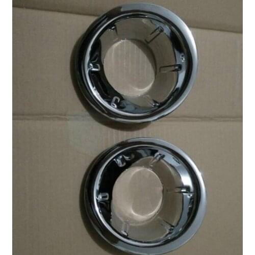 Chrome accessories for navara brute chrome fog light cover for Nissan frontier navara d40 2006-2013 car styling