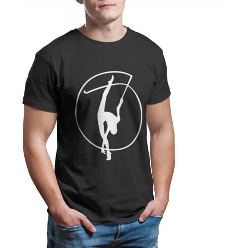 Rhythmic Gymnastics With Ribbon Gymnast Novelty T-Shirt Games Punk Short Sleeve Graphic Christmas Mens Clothes 7237