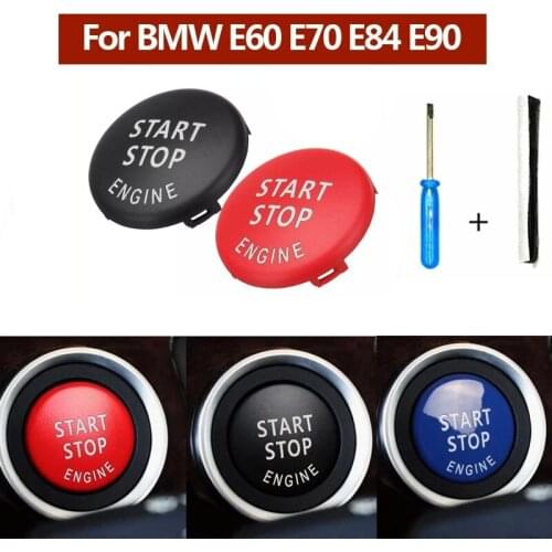 Car Start Stop Engine Button Switch Replacement Cover Cap Stop Switch For BMW X5 E70 X6 E71 3 E90 E91 E92 E93 Replacement Parts