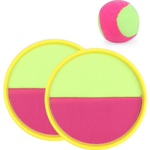 2Pcs Kids Catcher Paddle Sticky Ball Catch Toss Catch Ball Game Set Throw And Catch Parent-Child Interactive Outdoor Toys