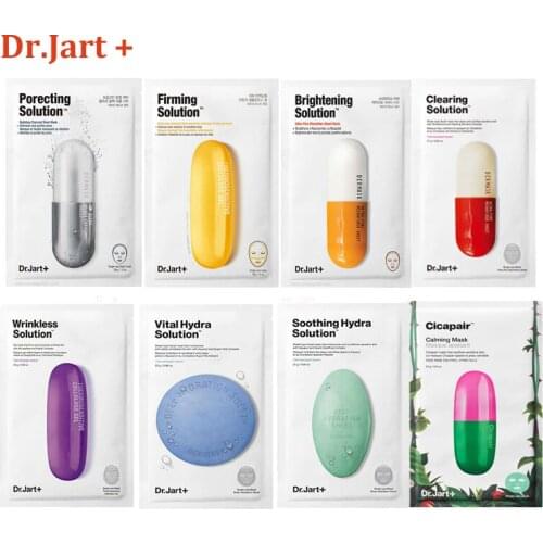 3pcs Dr.Jart+ Dermask Water Jet Soothing Hydra Solution Korea Facial Mask Hyaluronic Acid Peeling Face Mask Acne Treatment
