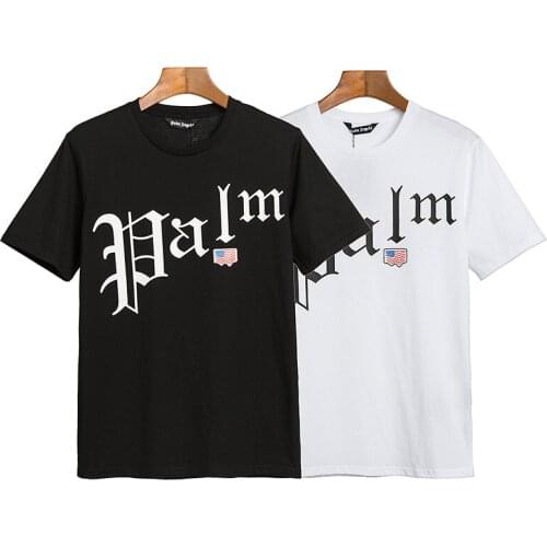 Palm angels Trendy fashion all-match simple letter printed T-shirt