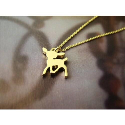 Fashion Classic Deer Pendant Animal Shapes Necklace