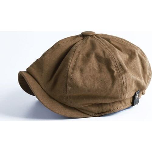 Men Vintage Painter Beret Hats Summer Octagonal Newsboy Cap Cabbie Flat Hat H9