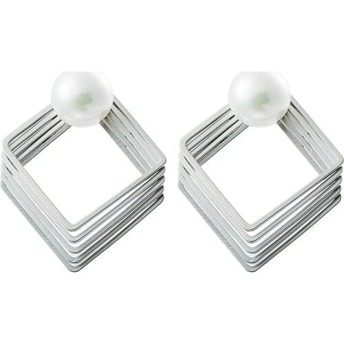 2018 hot new fashion jewelry modern rhombus earrings personality geometric earrings female elegant bohemian earrings with pearls