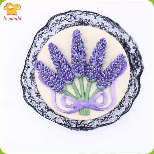 2020 new lavender handmade mold candle soap chocolate fondant food-grade silicone mold small round