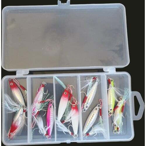 Swolfy 10pcs New Metal Cast Jig Spoon 10/15/20g Shore Casting Jigging Lead Fish Sea Bass Fishing Lure Artificial Bait Tackle