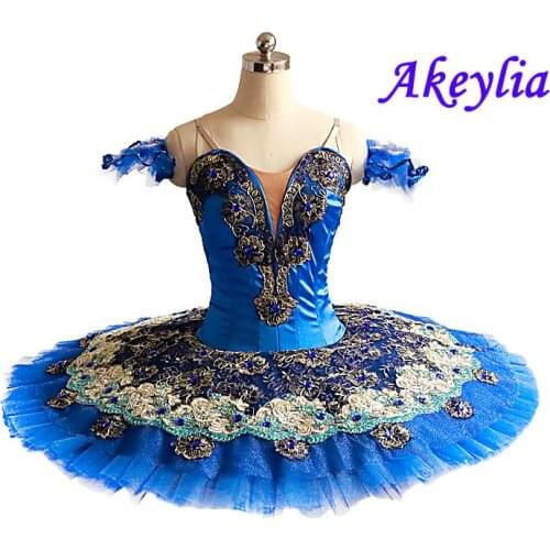 Blue Bird Professional Ballet Tutus Girls Royal blue Classical Ballet Stage Costumes La Fille du Pharaon Performance Tutu Women