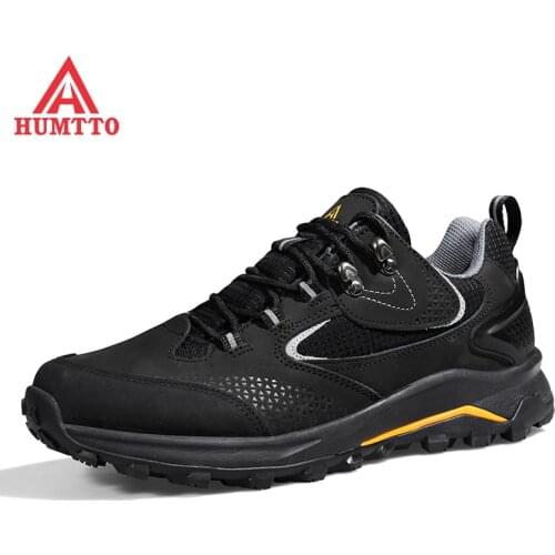 HUMTTO Big Size Professional Hiking Shoes for Men Winter Outdoor Waterproof Sport Climbing Mens Shoes Leather Trekking Sneakers