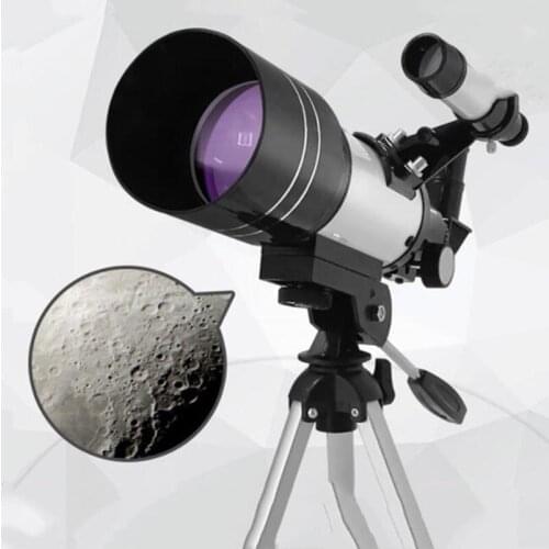 Professional zoom astronomical telescope with phone clip outdoor HD night vision 150X refraction deep space moon viewing gift