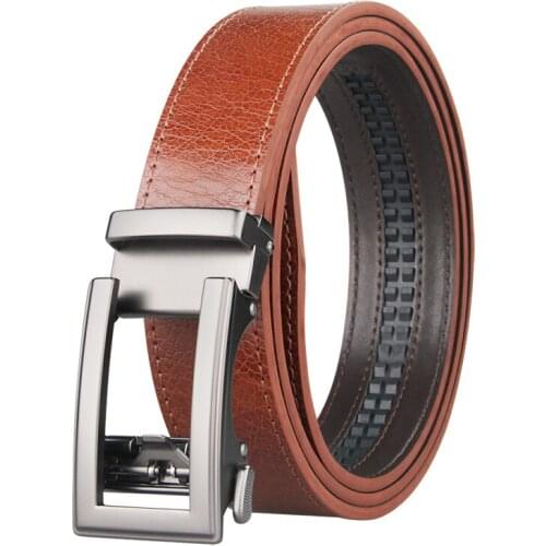 Famous Brand Belt Men Top Quality Genuine Luxury Leather Belts for Men Strap Male Metal Automatic Buckle 3.5cm Golf Belt